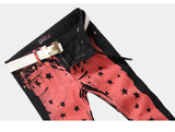 Red Painted Fashion Jeans - TrendSettingFashions 