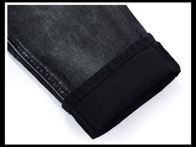 Men Black Colored Stonewashed Jeans - TrendSettingFashions 