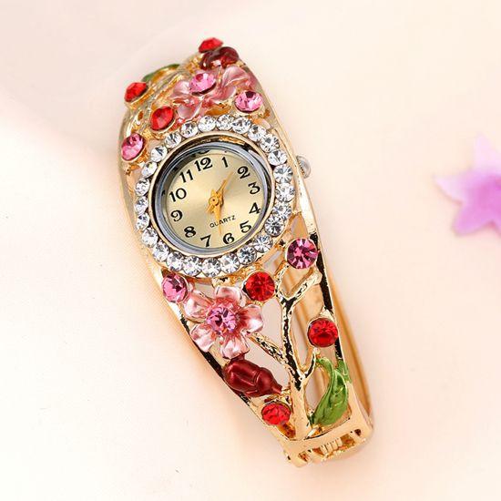 Women's Flower And Branch Glass Watch - TrendSettingFashions 