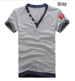 Men's 3 Button V-Neck Tee - TrendSettingFashions 