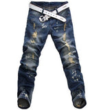 Men's Distressed Hole Jeans - TrendSettingFashions 