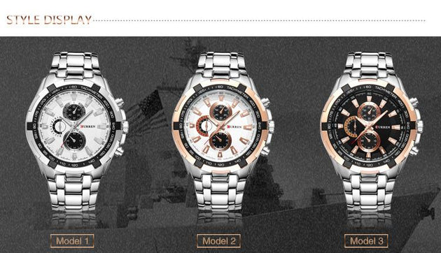 Stainless Steel Wristwatch - TrendSettingFashions 
