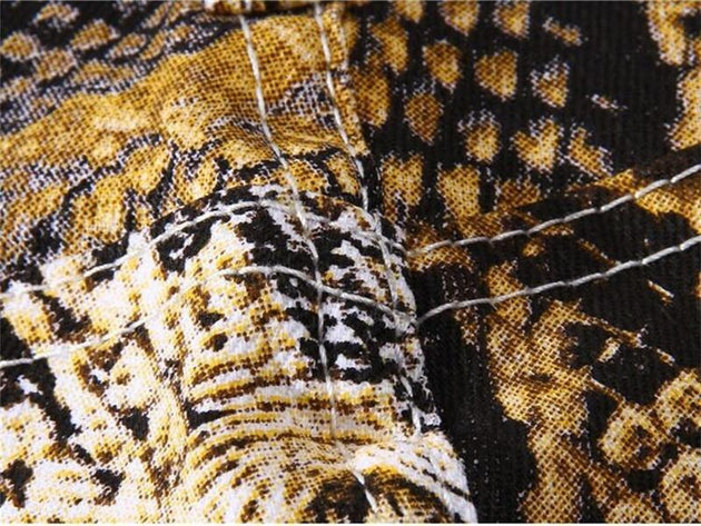 Men's Snake Printed Jeans - TrendSettingFashions 