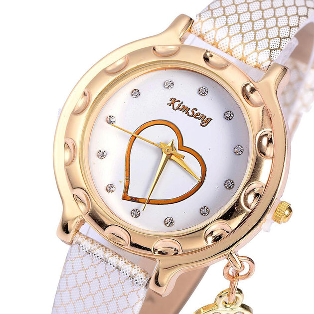 Women's Fashion Band Heart Themed Watch In 8 Colors! - TrendSettingFashions 