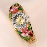 Women's Beautiful Flower Design Fashion Watch In 5 Colors - TrendSettingFashions 