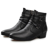 High Fashion Buckle High Top Dress Shoe - TrendSettingFashions 