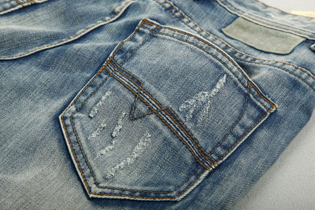 Men's Light Washed Ripped Grey Jeans - TrendSettingFashions 