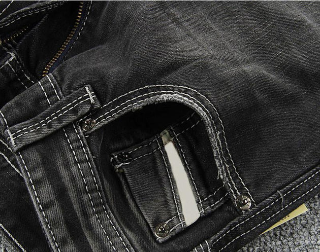 Men's Dark Colored Straight Jeans - TrendSettingFashions 