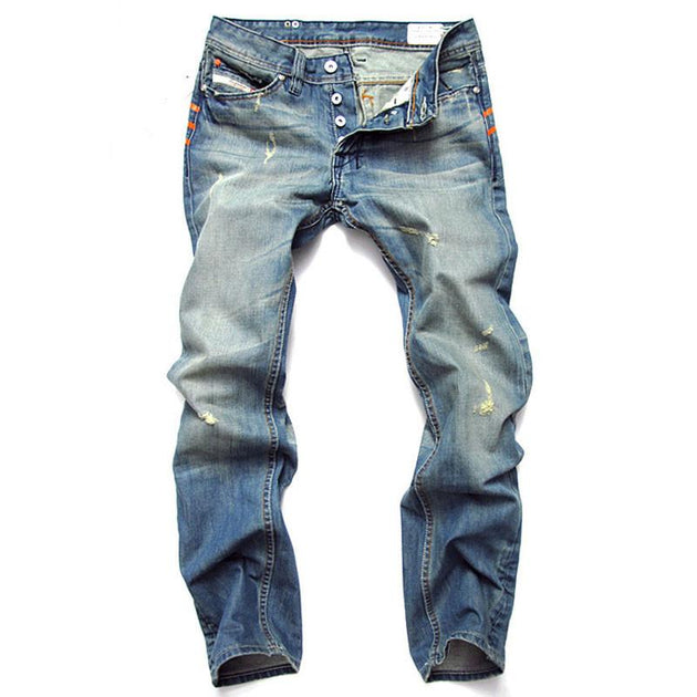 Men's Nostalgia Ripped Jeans - TrendSettingFashions 