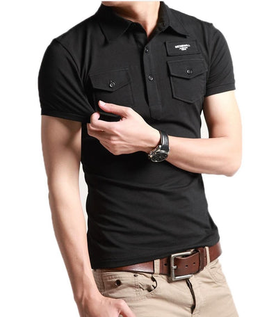 Men's Casual Short Sleeve Dress Shirt - TrendSettingFashions 