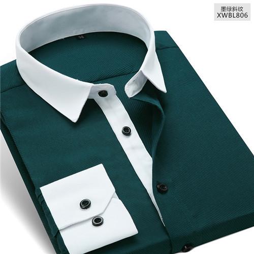 Men's White Collar Dress Shirt - TrendSettingFashions 