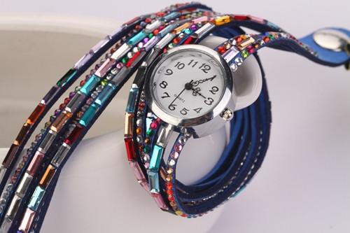 Women's Glass Jewel Watch With 9 Different Colors - TrendSettingFashions 