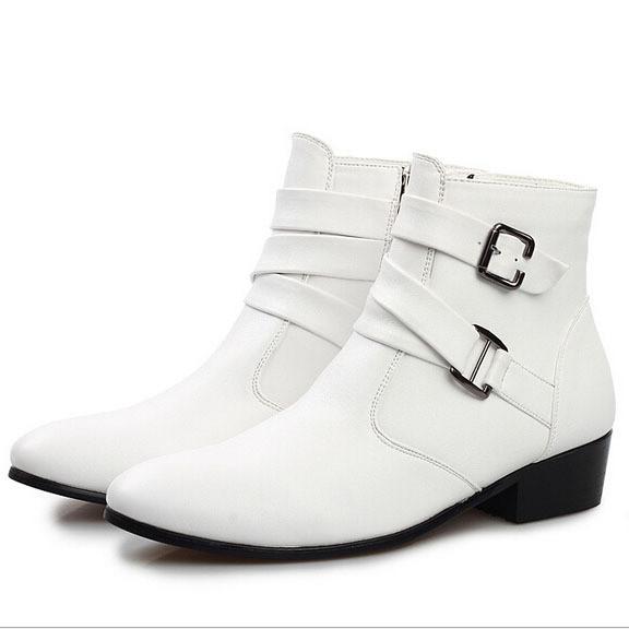 High Fashion Buckle High Top Dress Shoe - TrendSettingFashions 