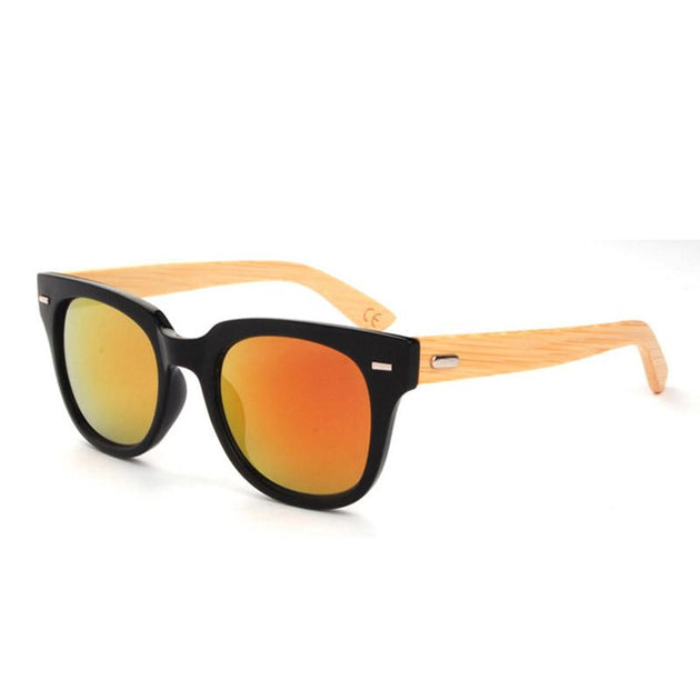 Men's Bamboo Round Sunglasses In 8 Color Options - TrendSettingFashions 