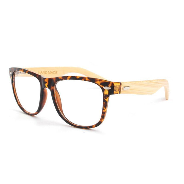 Vintage Bamboo Eyeglasses With Clear Lens In 3 Colors - TrendSettingFashions 