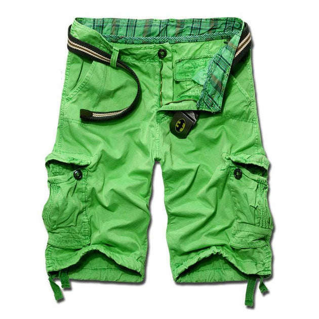 Men's Casual Solid Beach Cargo Shorts - TrendSettingFashions 