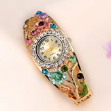 Women's Flower And Branch Glass Watch - TrendSettingFashions 