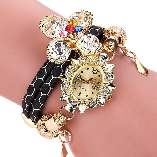 Women's Bracelet Flower Watch In 5 Colors - TrendSettingFashions 