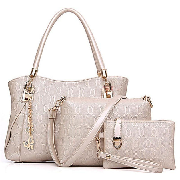 Women's 3 Bag Set 3 Color Options - TrendSettingFashions 