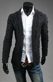 Men's Ripped Solid Fashion Sweater - TrendSettingFashions 