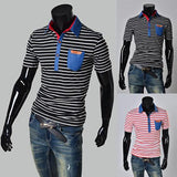 Men's Polo Striped Design - TrendSettingFashions 