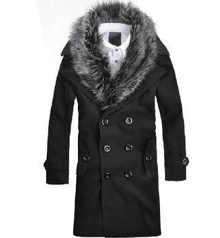 Men's Faux Fur Lapel Dress Jacket - TrendSettingFashions 