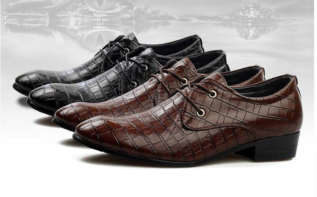 Crocodile Pattern Dress Shoes - TrendSettingFashions 