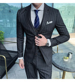 Men's Double Breasted Business Suit Up To 6XL - TrendSettingFashions 