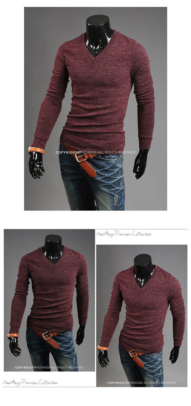 Men's V Neck Sweater - TrendSettingFashions 