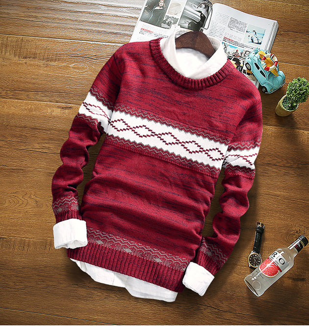 Men's Knitted Pullover - TrendSettingFashions 