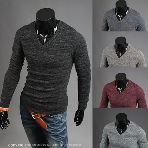 Men's V Neck Sweater - TrendSettingFashions 