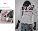 Men's High Collar Hoodie with a Flair - TrendSettingFashions 
