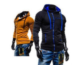 Men's High Collar Sweatshirt With Zip Pockets - TrendSettingFashions 
