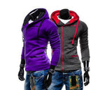 Men's High Collar Sweatshirt With Zip Pockets - TrendSettingFashions 