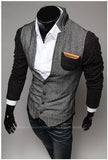 Men's Fashion Cardigan With High Collar - TrendSettingFashions 