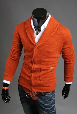 Men's Leather Patchwork Cardigan - TrendSettingFashions 