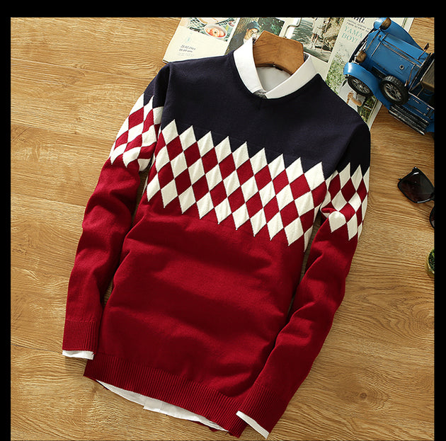 Men's Autumn Fashion Pattern Pullover - TrendSettingFashions 