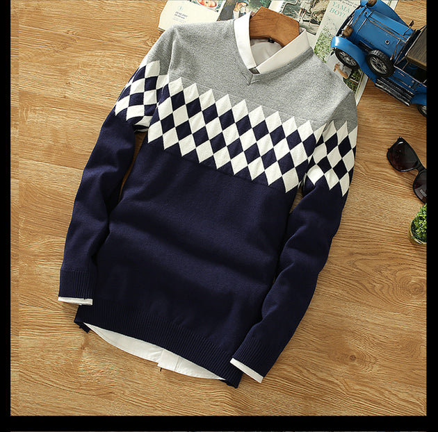 Men's Autumn Fashion Pattern Pullover - TrendSettingFashions 