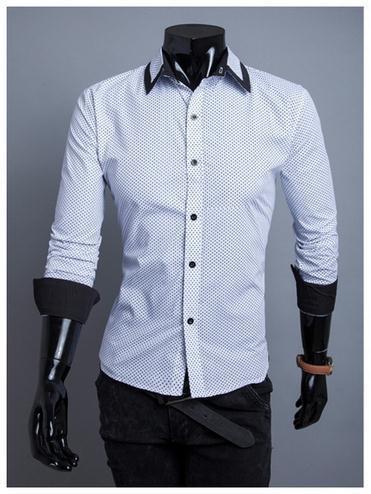 Men's 2 Tone Fashion Dress Shirt - TrendSettingFashions 