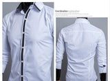 Men's Dress Shirt with Stripe Middle - TrendSettingFashions 