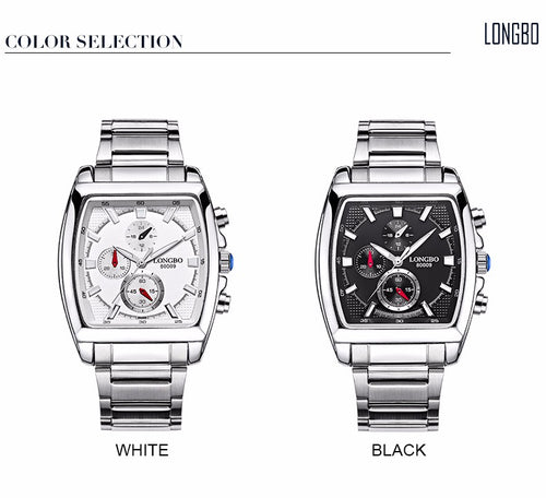 Men's Luxury Stainless Steel Stripe Watch - TrendSettingFashions 