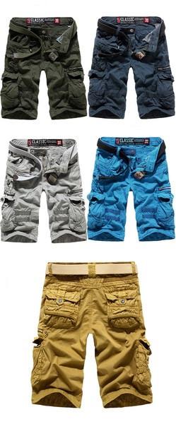 Men's Cargo Shorts with Side Zippers - TrendSettingFashions 