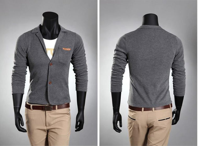 Men's Pocket Decoration Cardigan Fleece - TrendSettingFashions 