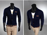 Men's Pocket Decoration Cardigan Fleece - TrendSettingFashions 